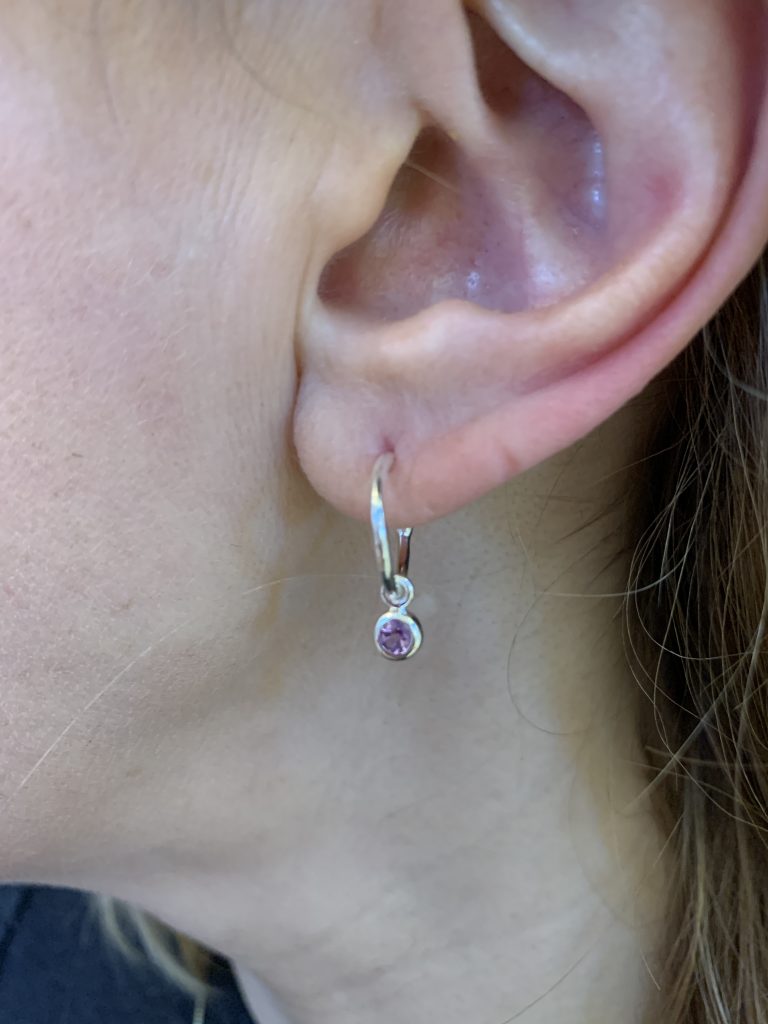 Silver Amethyst February Birthstone Earrings Perfect For February