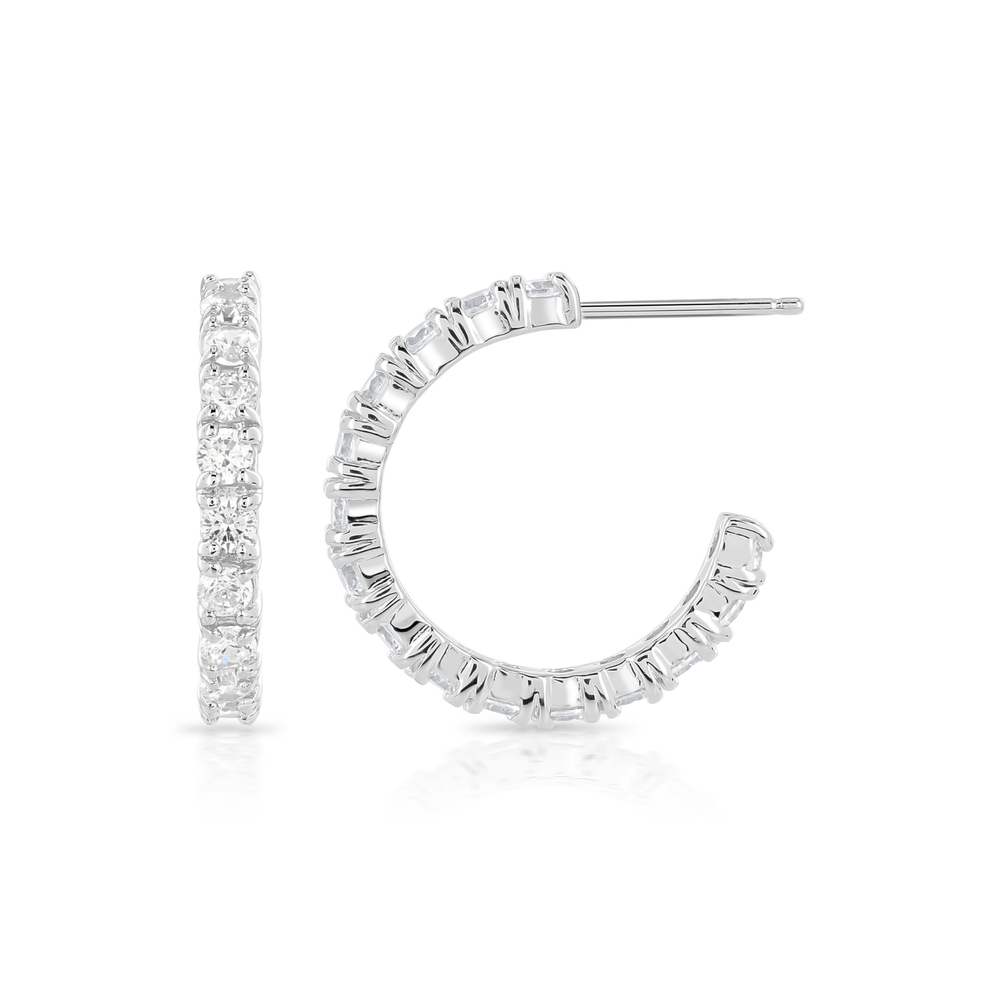 diamond style hoop earrings