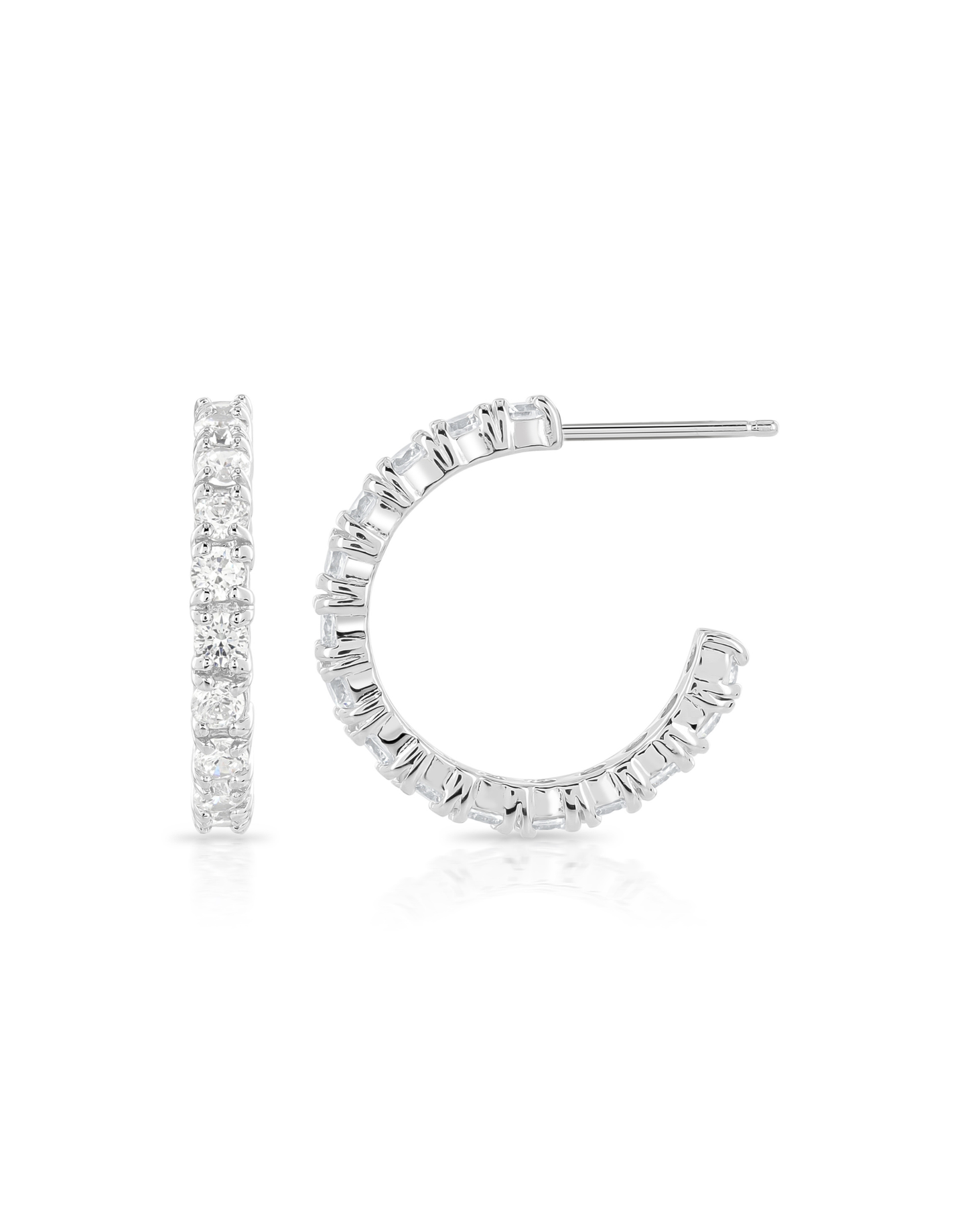 diamond style hoop earrings