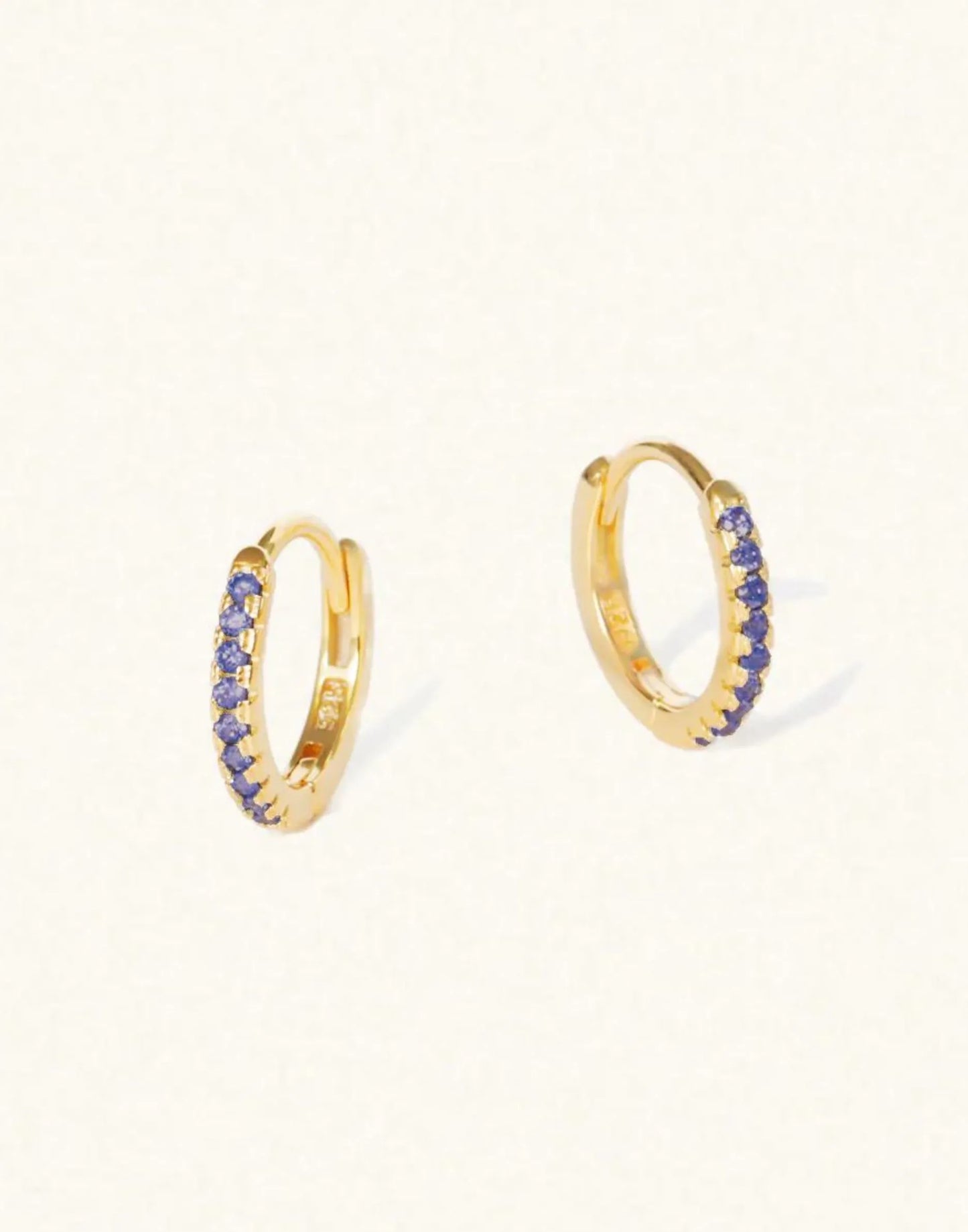 December Tanzanite Huggies