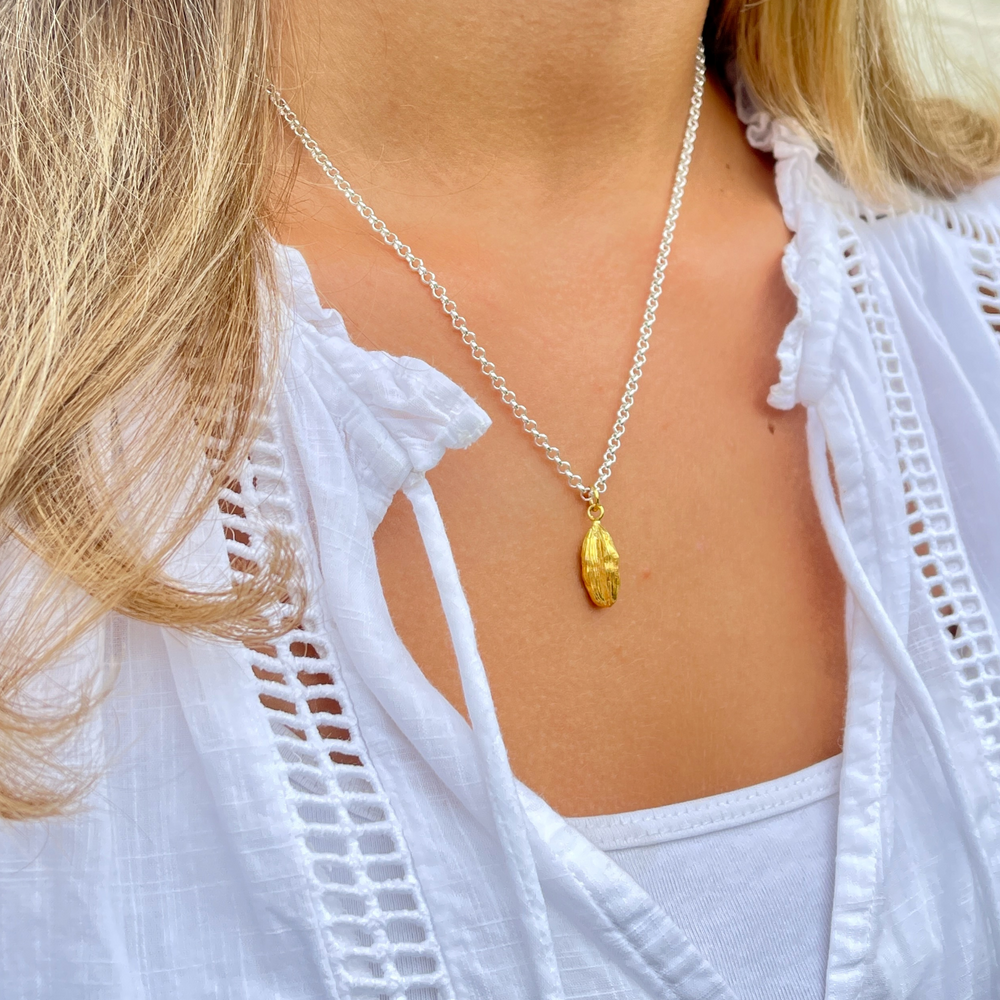 
                  
                    Gold Cardamon necklace
                  
                