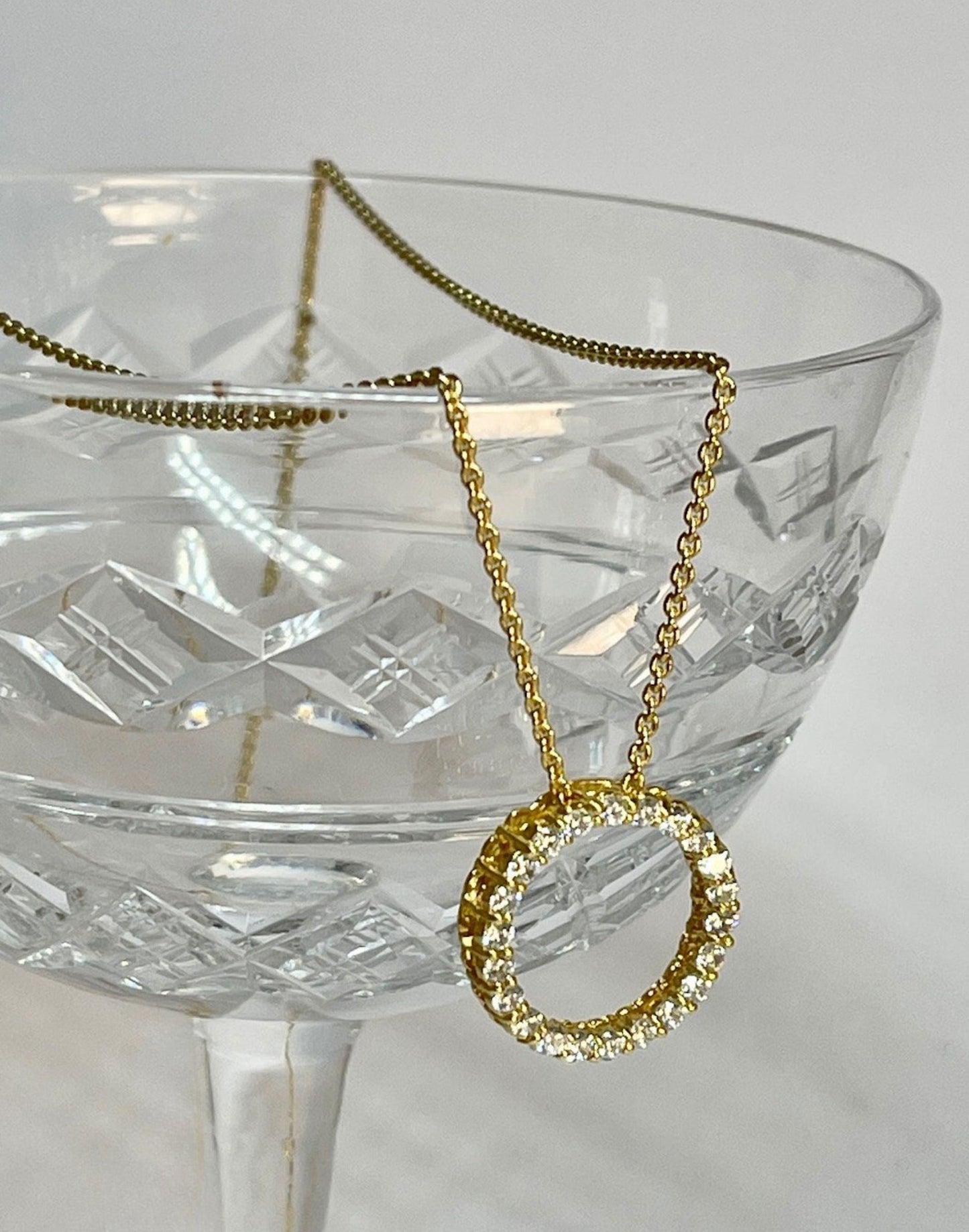 Gold Circle of Life on a glass