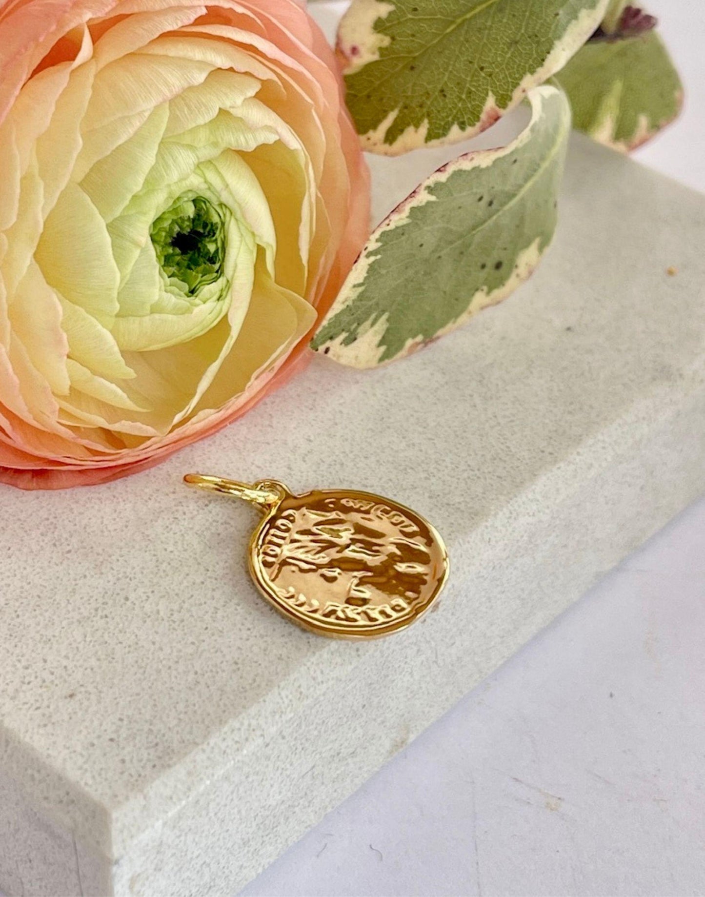gold coin charm to add to necklaces