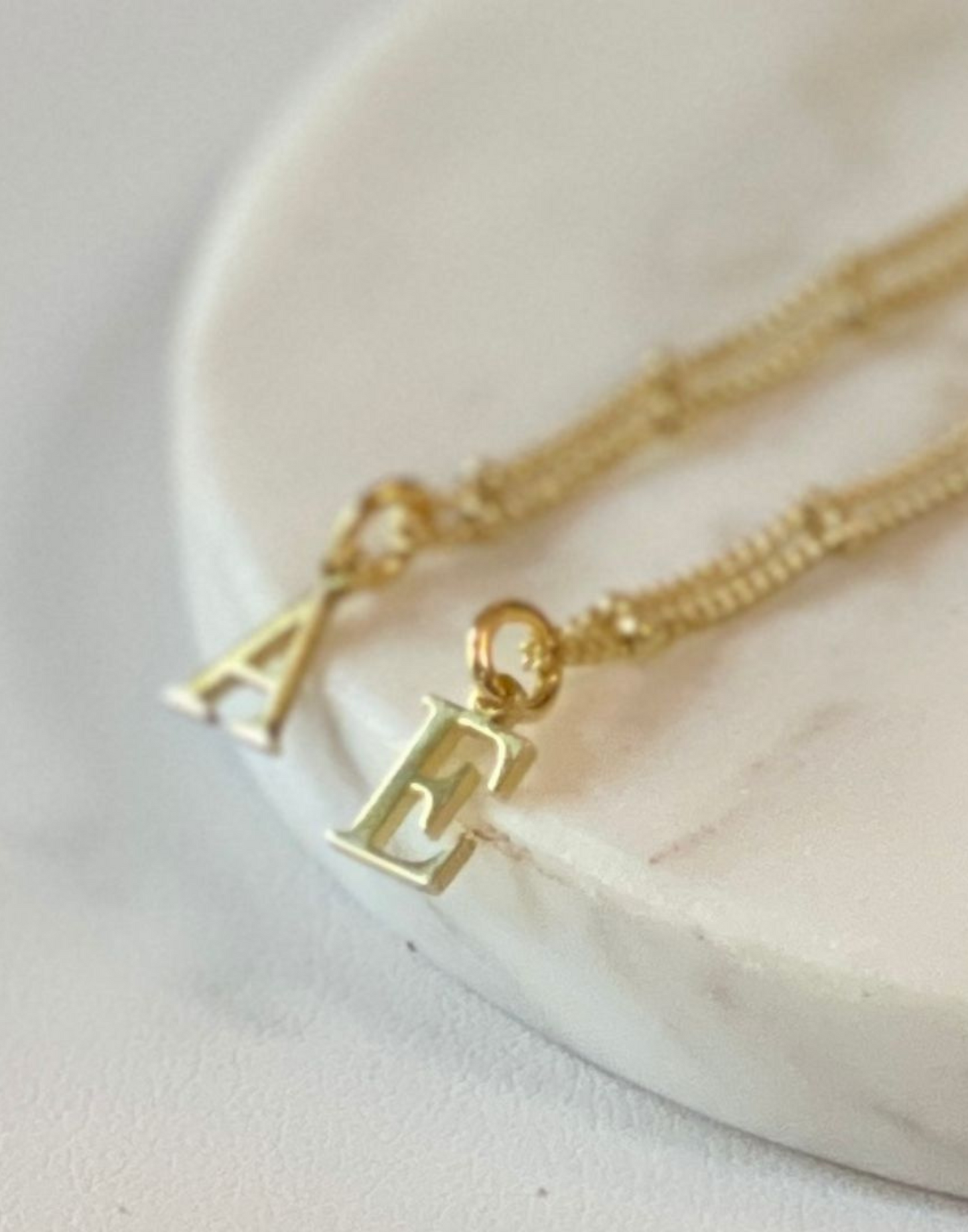 gold initial necklaces