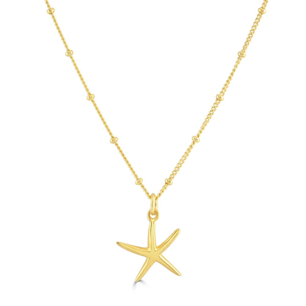 gold starfish necklace