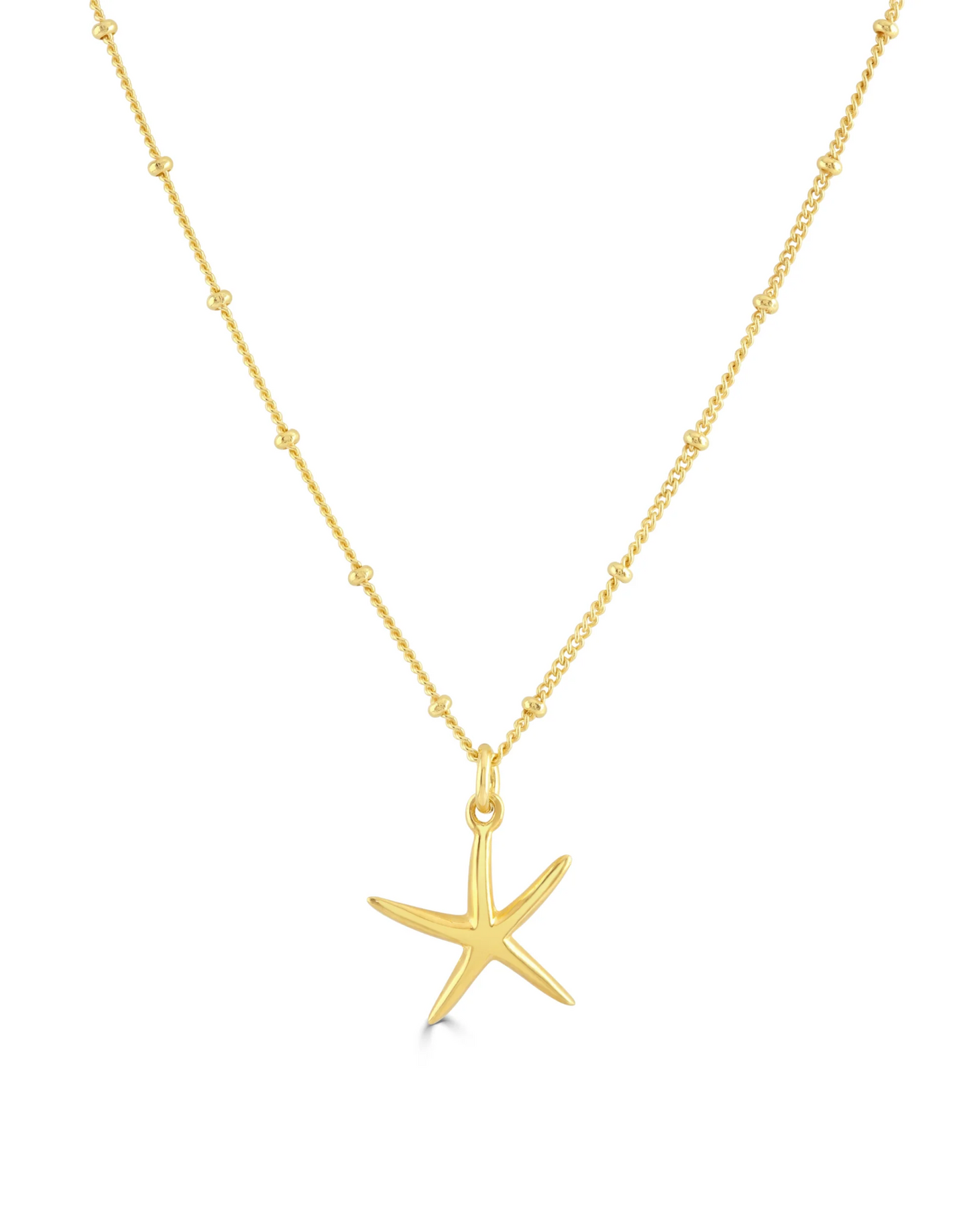 gold starfish necklace