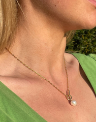 Heidi Pearl and Gold Necklace