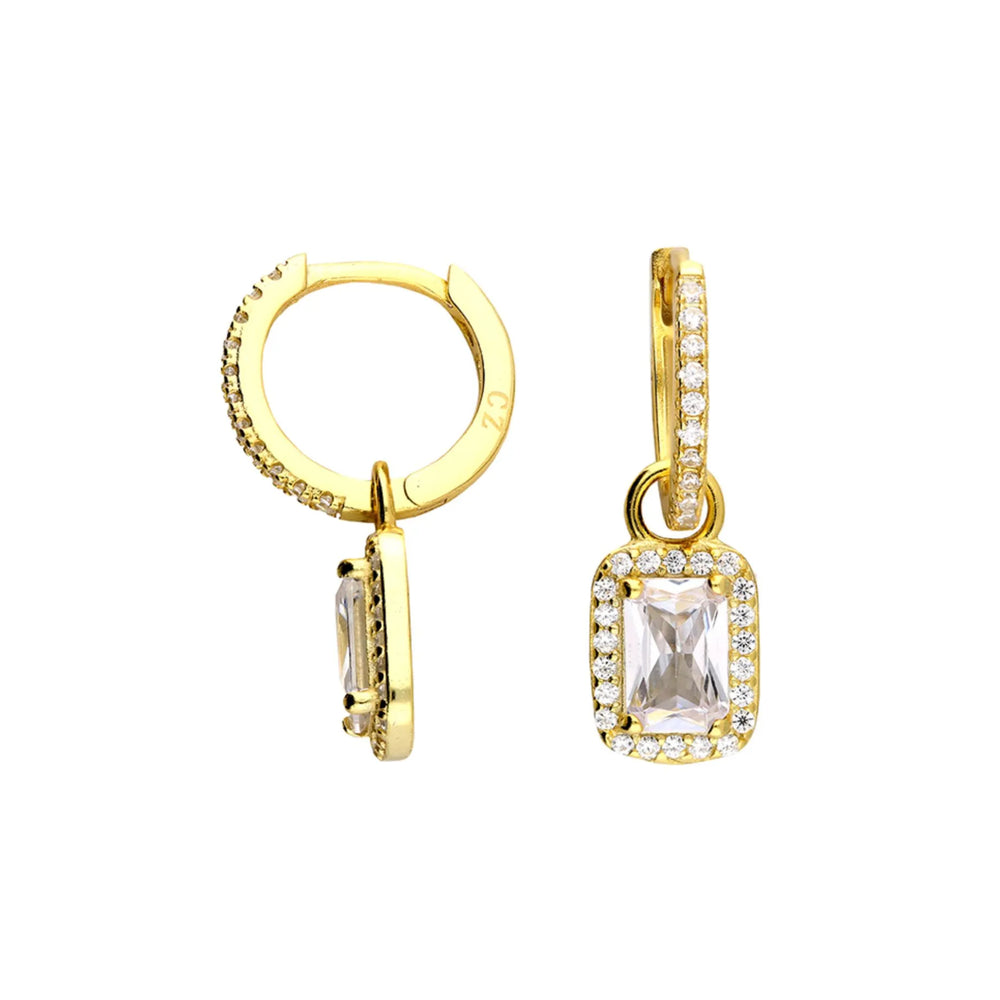 Ibiza Gold Earrings on white background