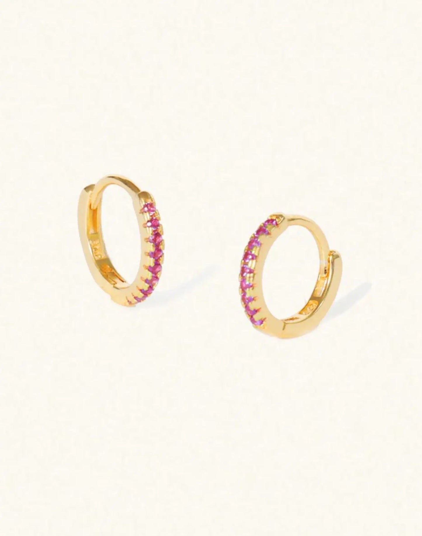 July Birthstone huggies
