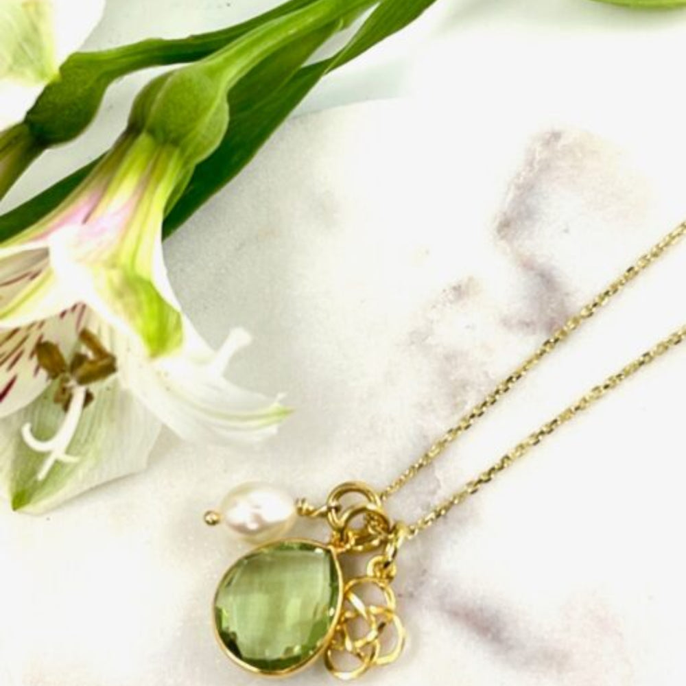Kyla Green Necklace with interchangeable charms