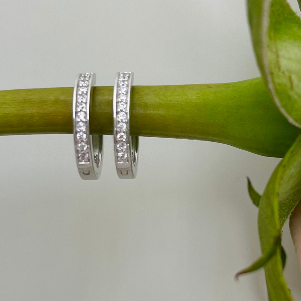 Maddie cubic zirconia huggie earrings
