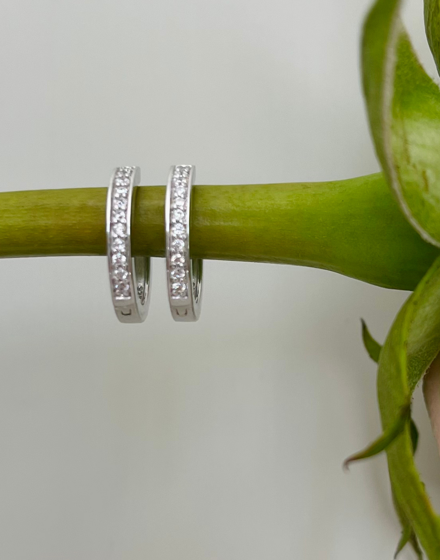 Maddie cubic zirconia huggie earrings