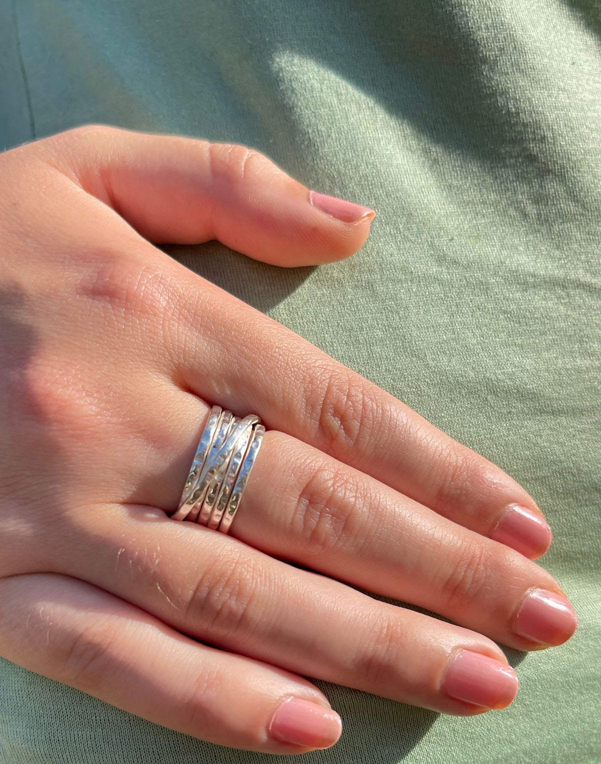 Multi Based Ring Multi Band Silver Ring | Flutterby Jewellery