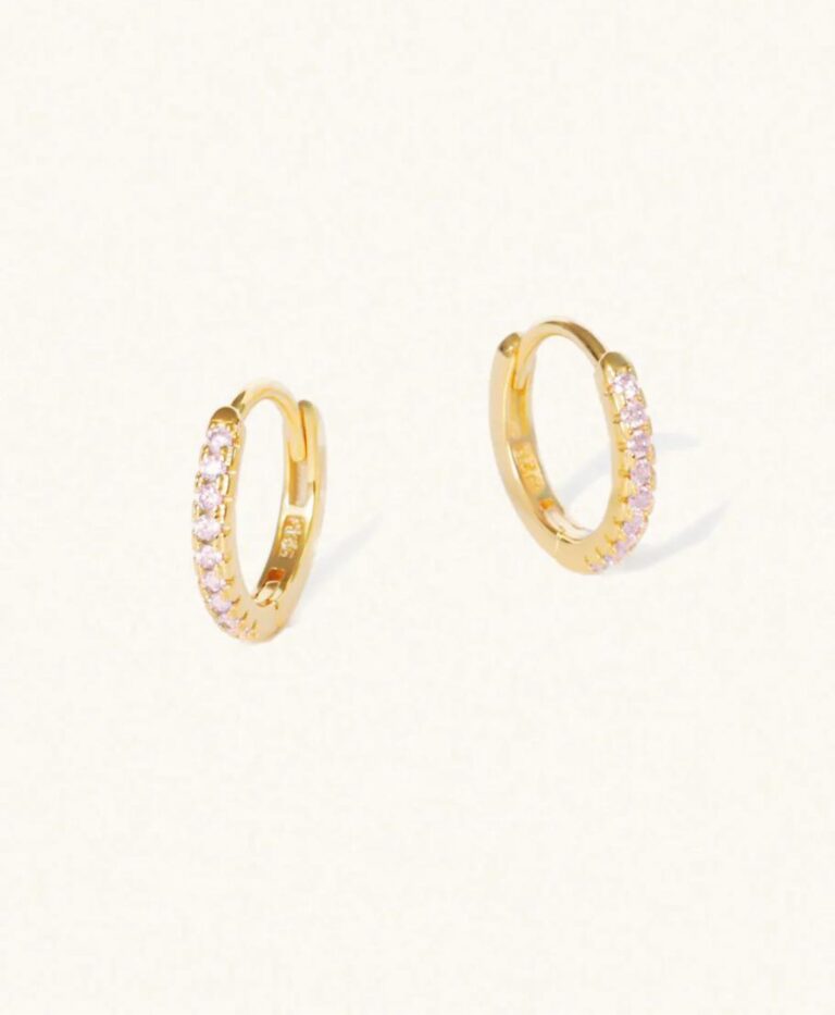 October birthstone huggies