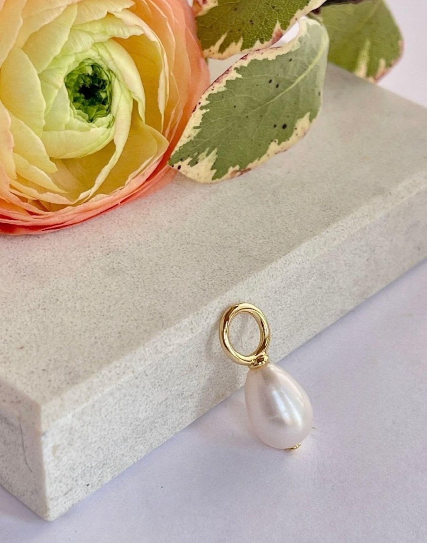 freshwater pearl charm to be added to necklaces