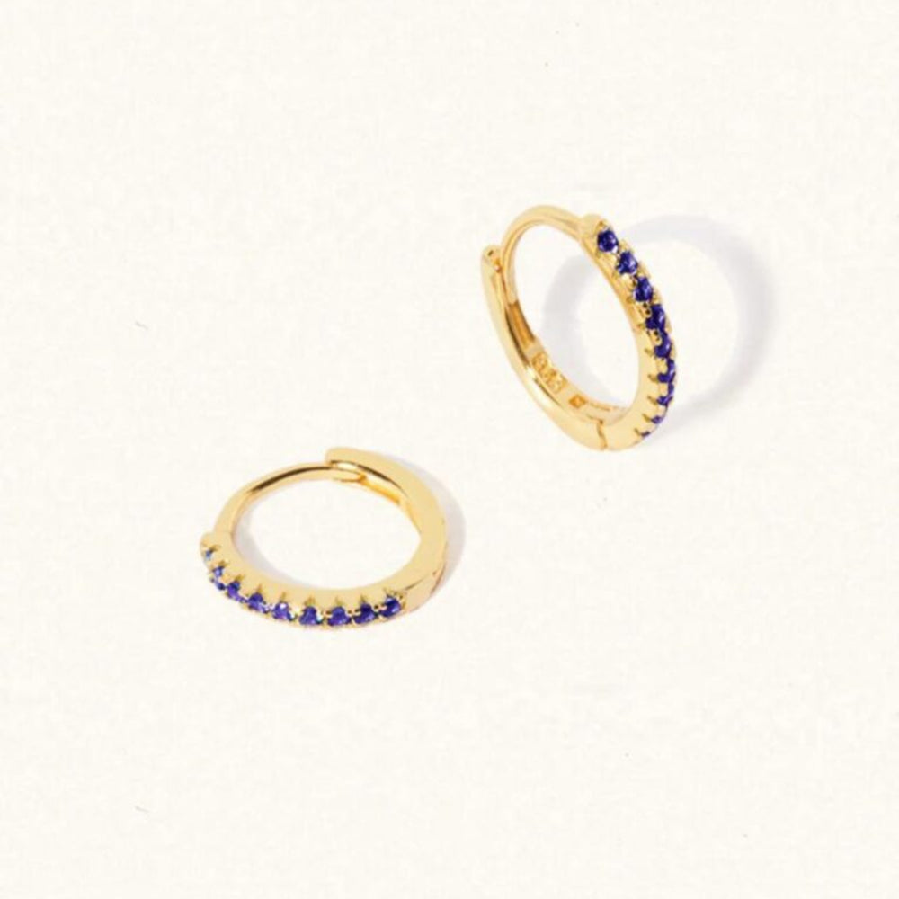 September birthstone huggies