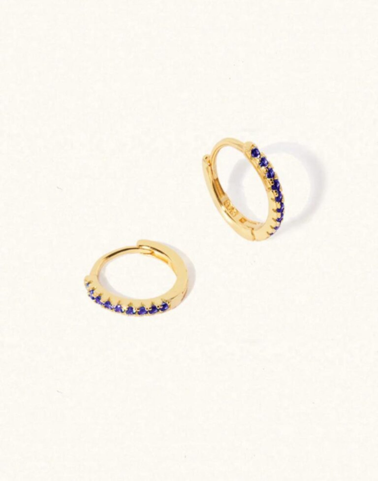 September birthstone huggies
