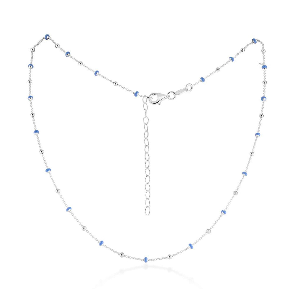 silver dark turquoise necklace