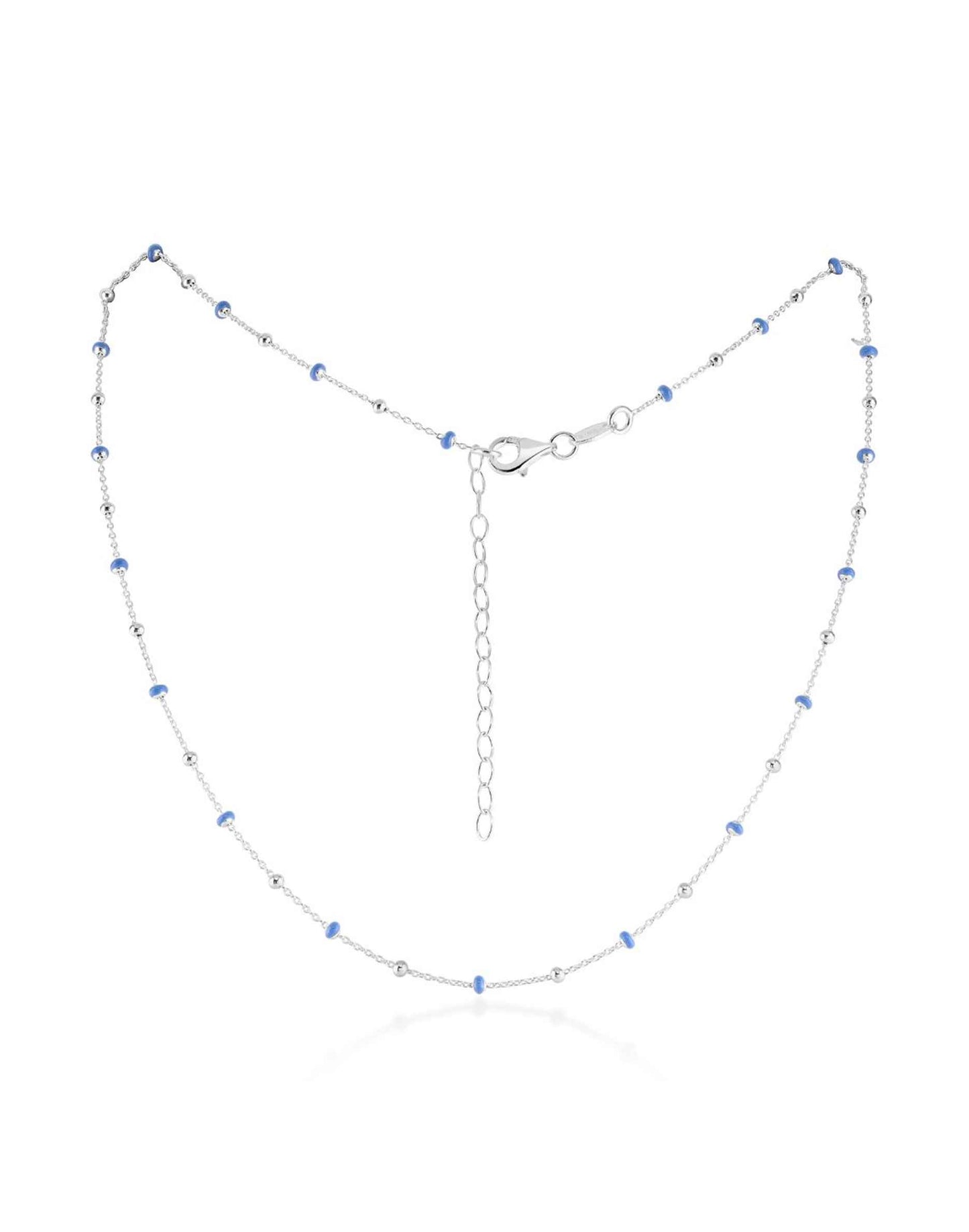 silver dark turquoise necklace