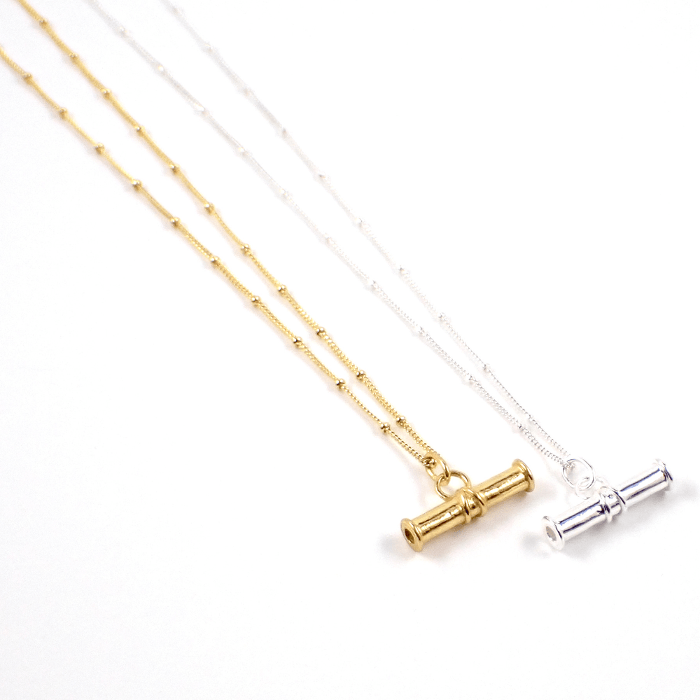 
                  
                    Gold and Silver T bar necklaces
                  
                