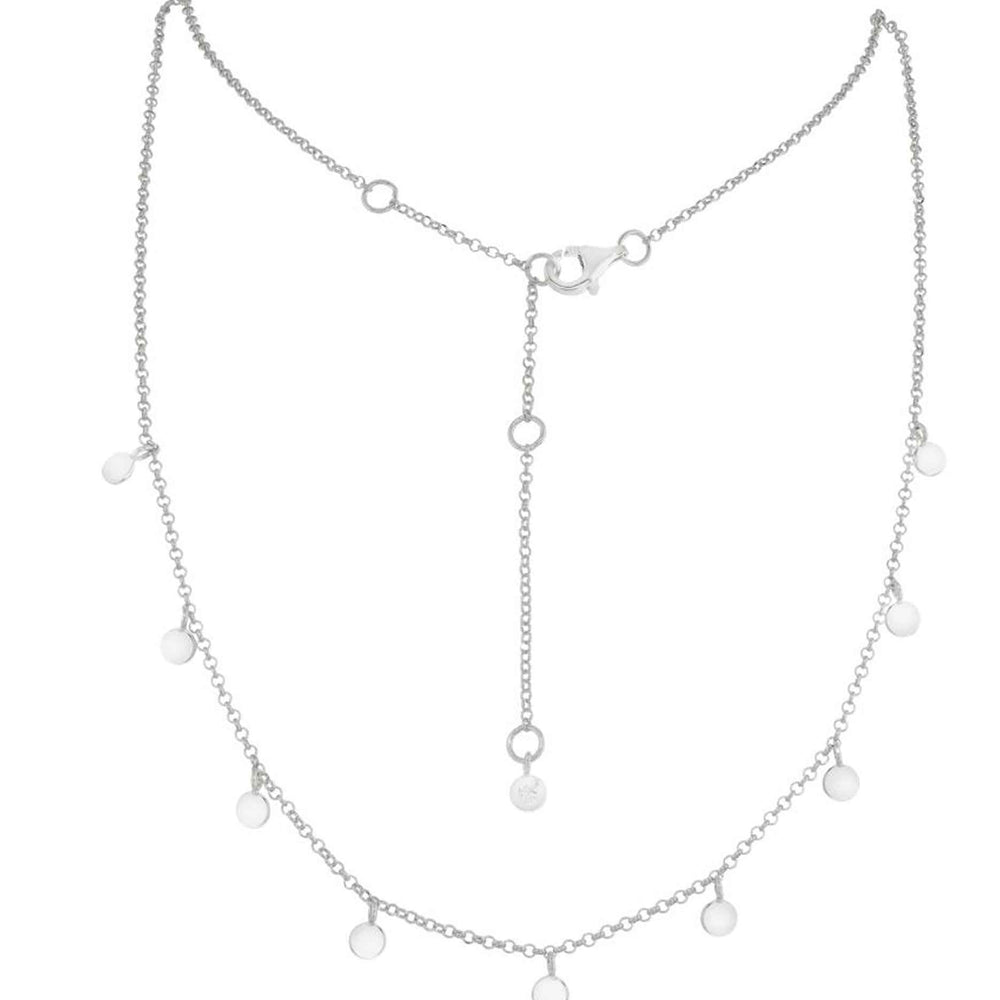 Tilly silver disc necklace
