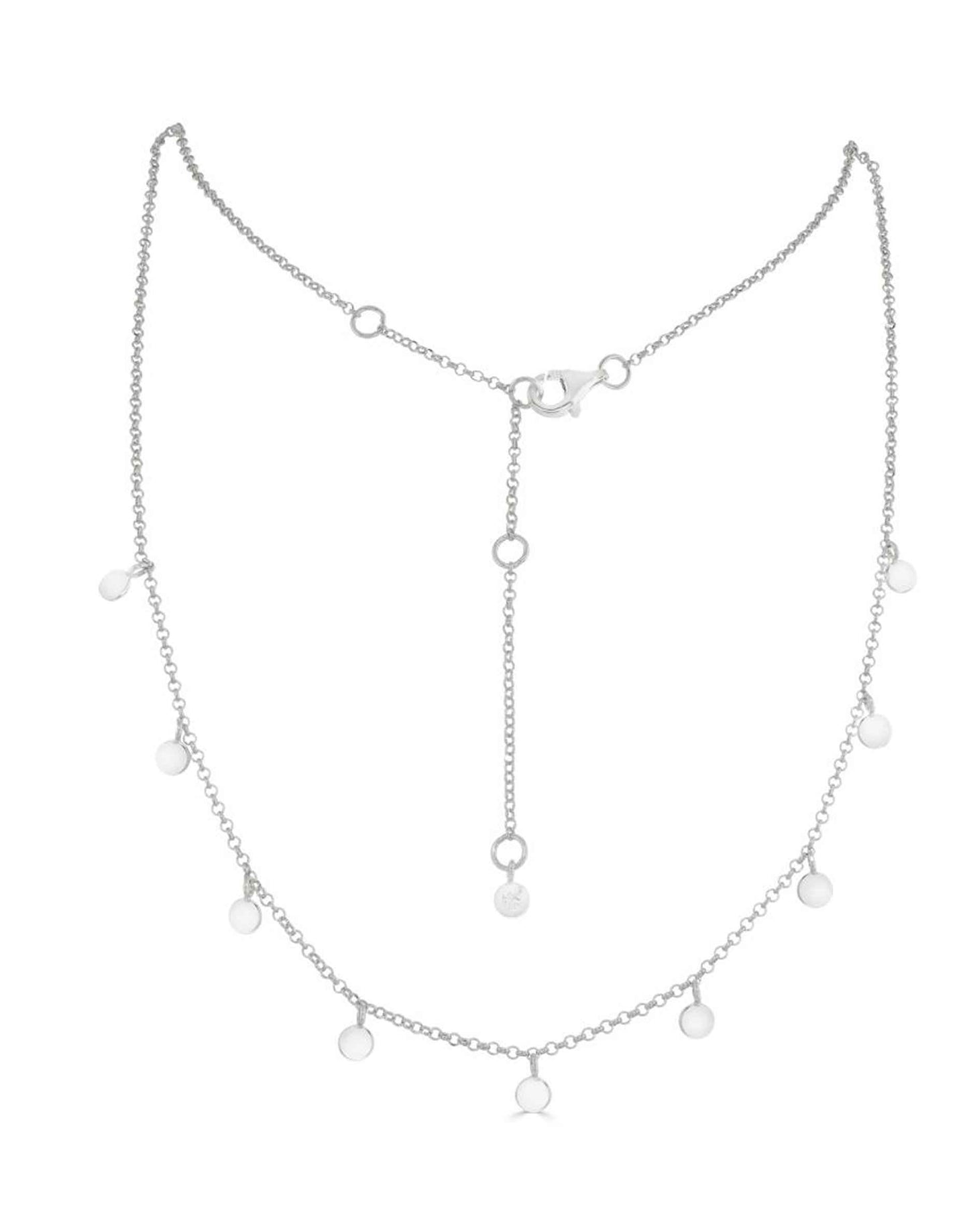 Tilly silver disc necklace