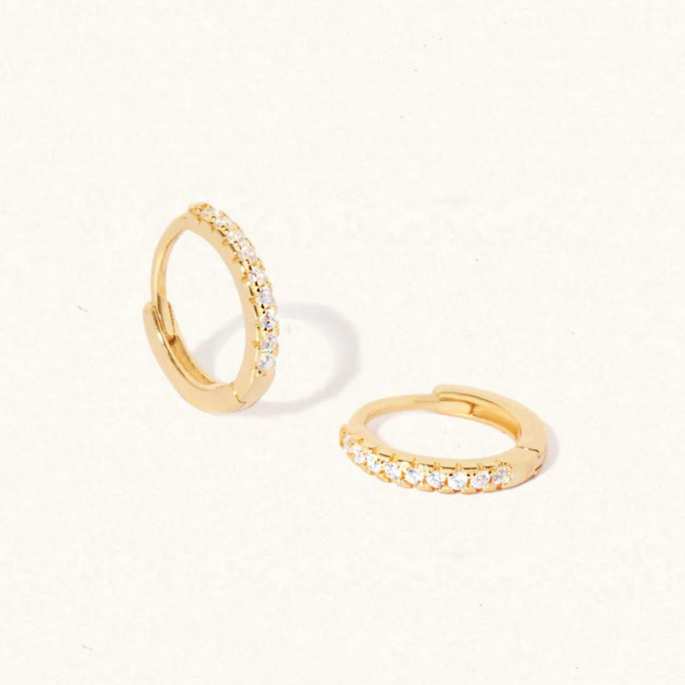 Vicky_White_Topaz_Huggie_Earrings on background