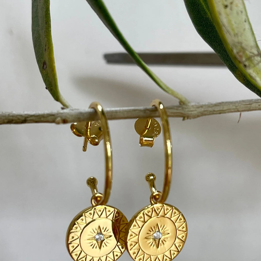 Cleo gold hoop earrings