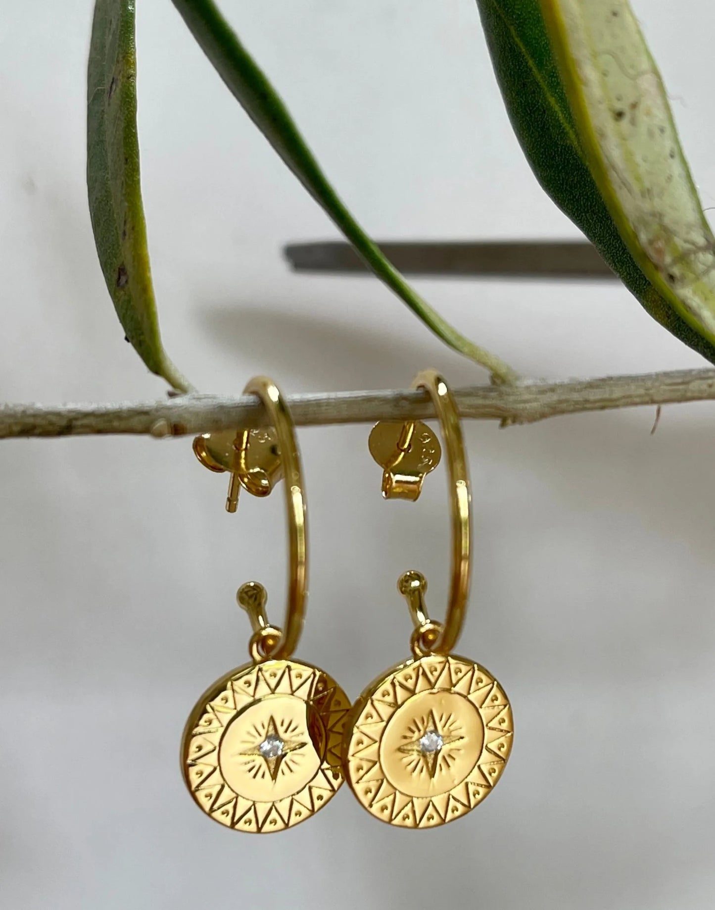 Cleo gold hoop earrings