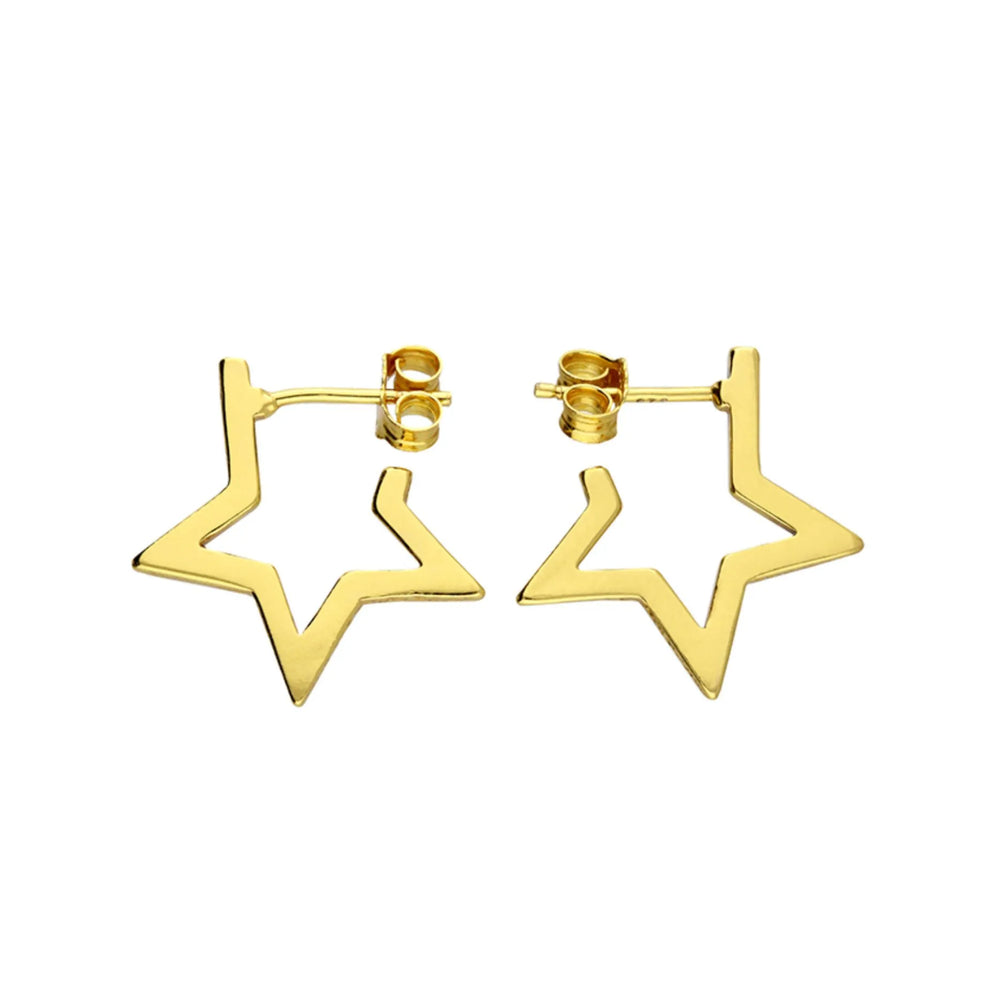 gold star hoop on white background
