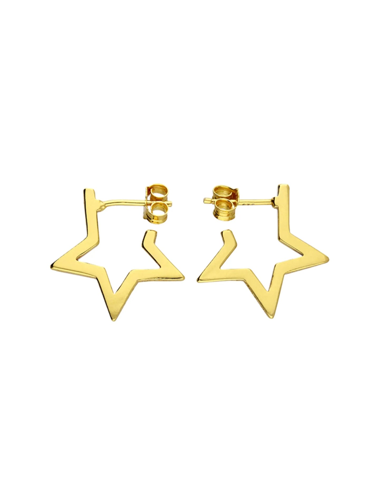 gold star hoop on white background