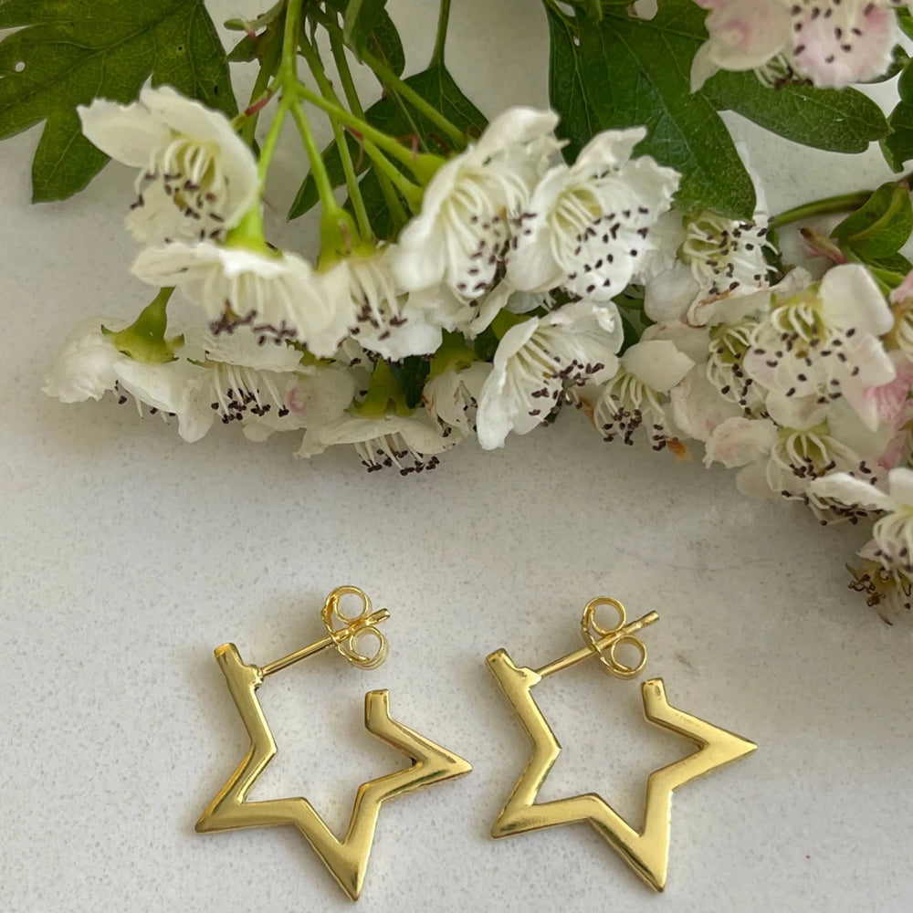 gold star hoop with flowers