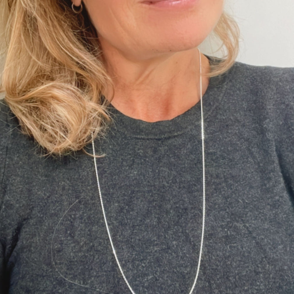 long silver adjustable chain