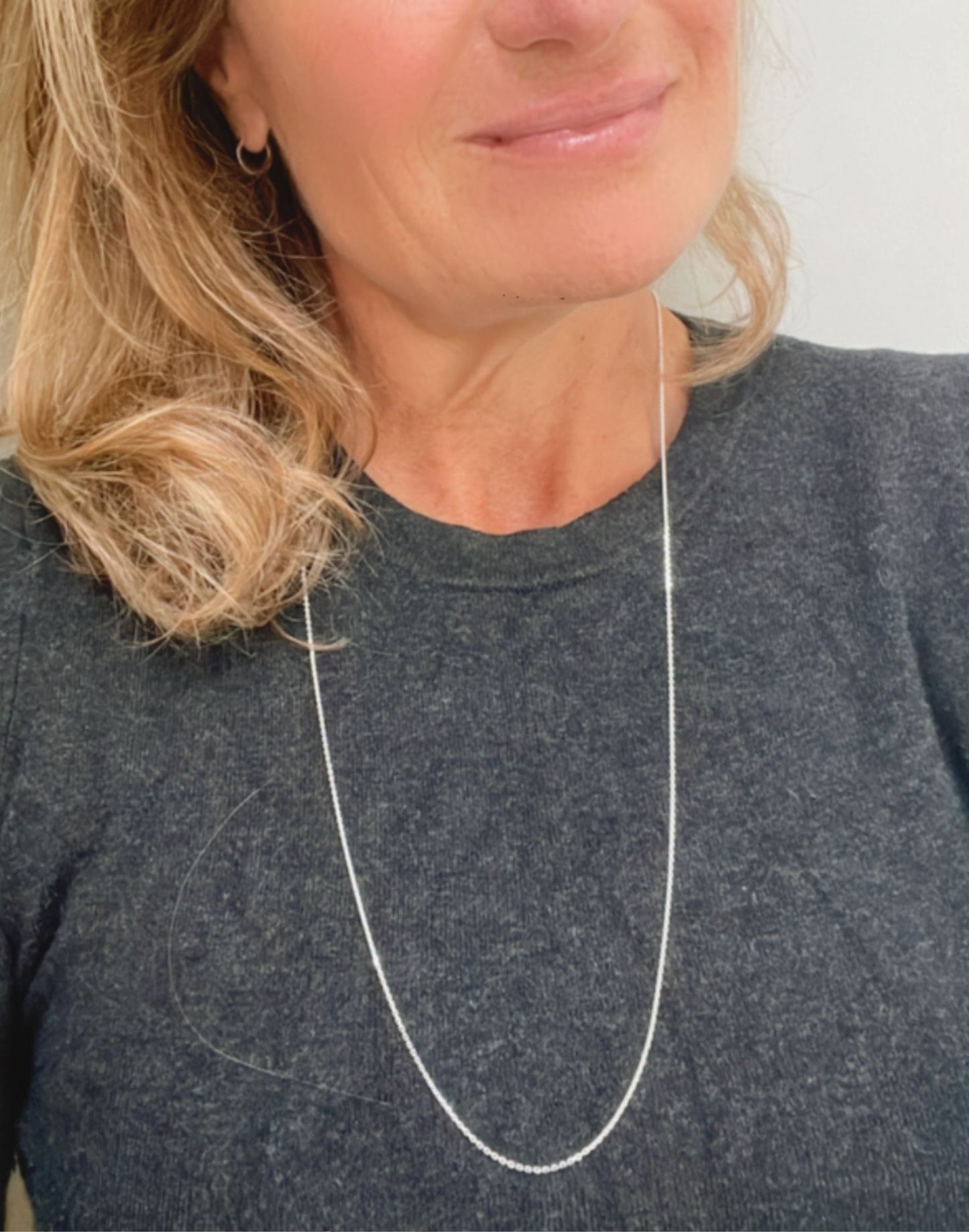 long silver adjustable chain
