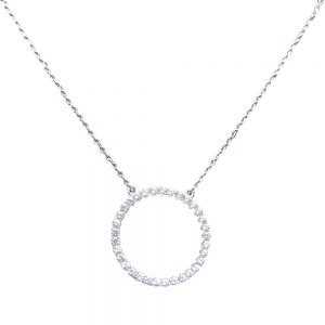 Circle of Life Cubic Zirconia Silver Necklace Circle of Life Cubic Zirconia Silver Necklace