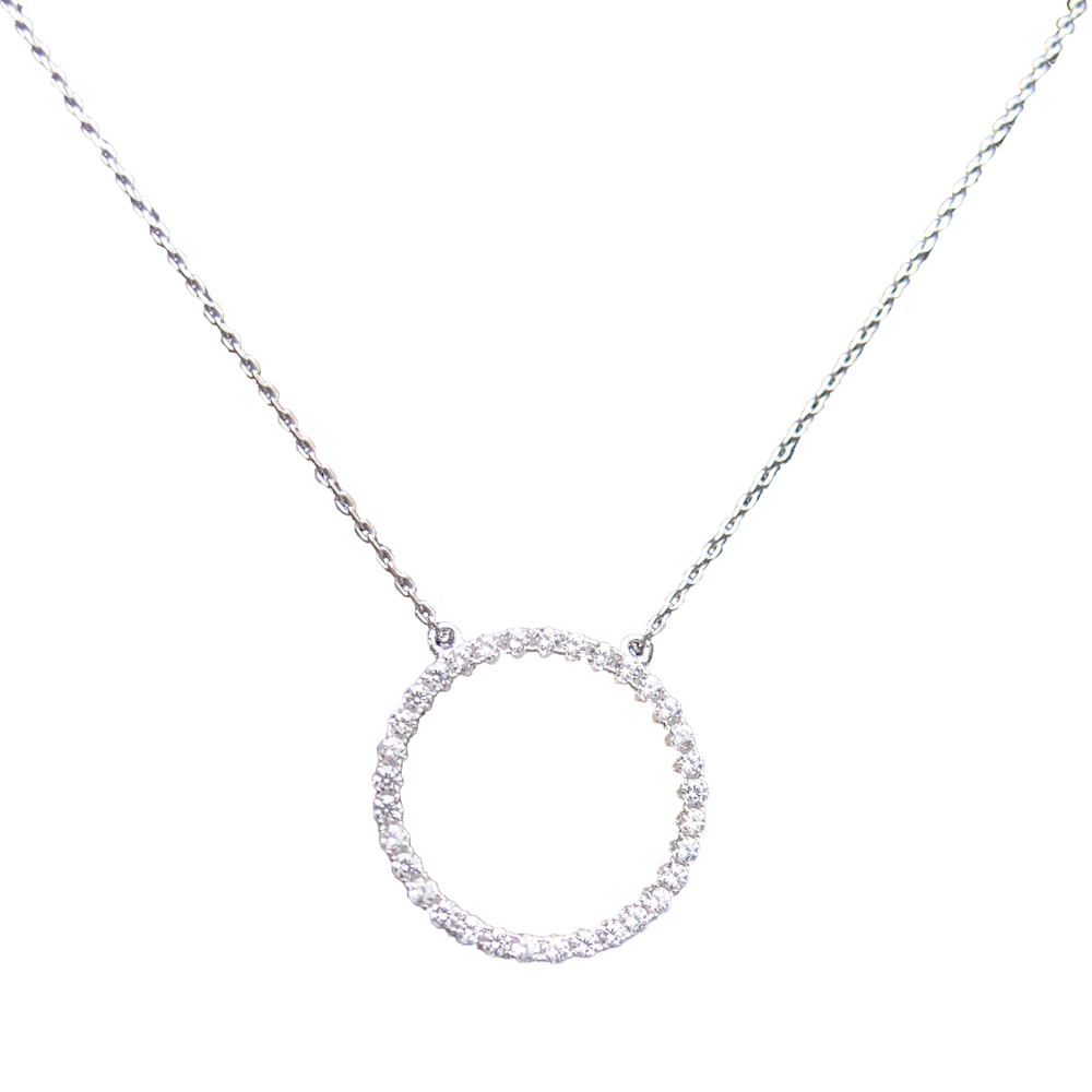 Circle of life silver necklace