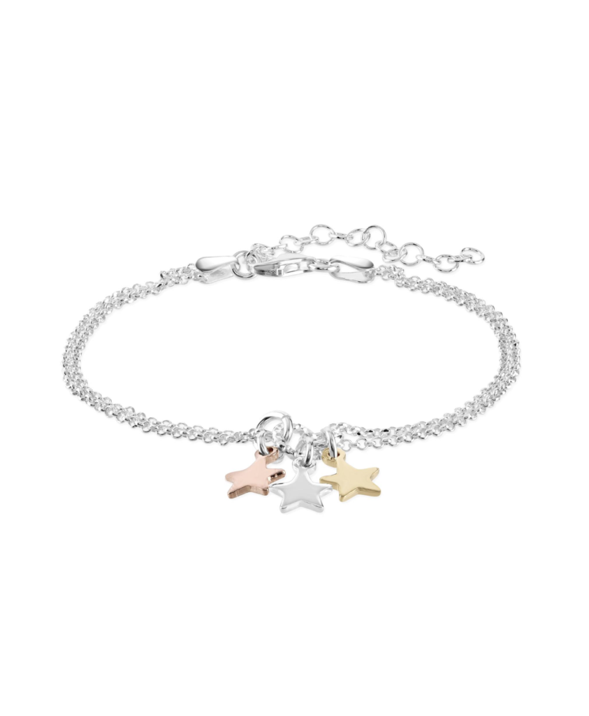 Silver Star Charm Bracelet - sterling silver bracelet with stars