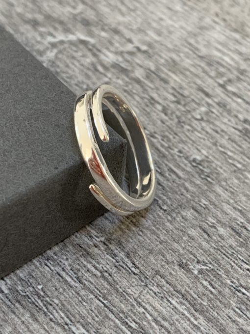 Twisted silver ring
