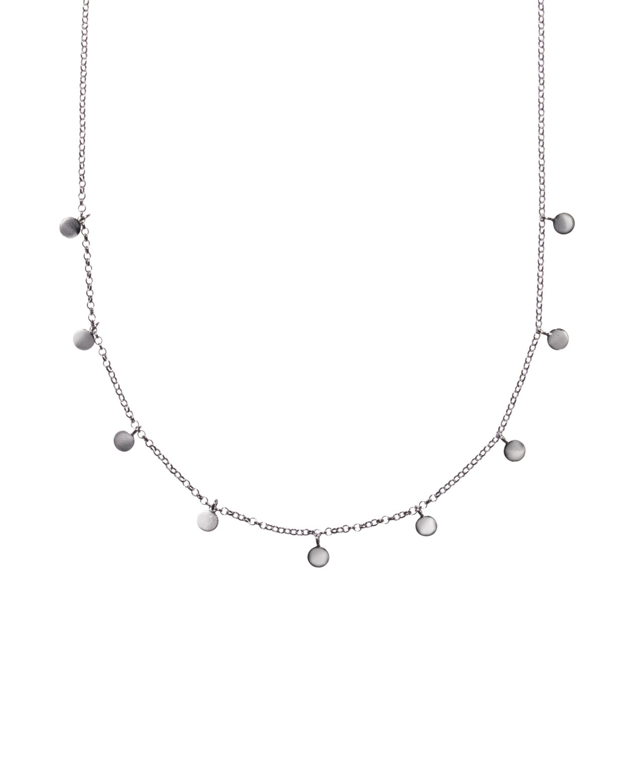 Tilly Silver Disc Necklace - Flutterby Jewellery