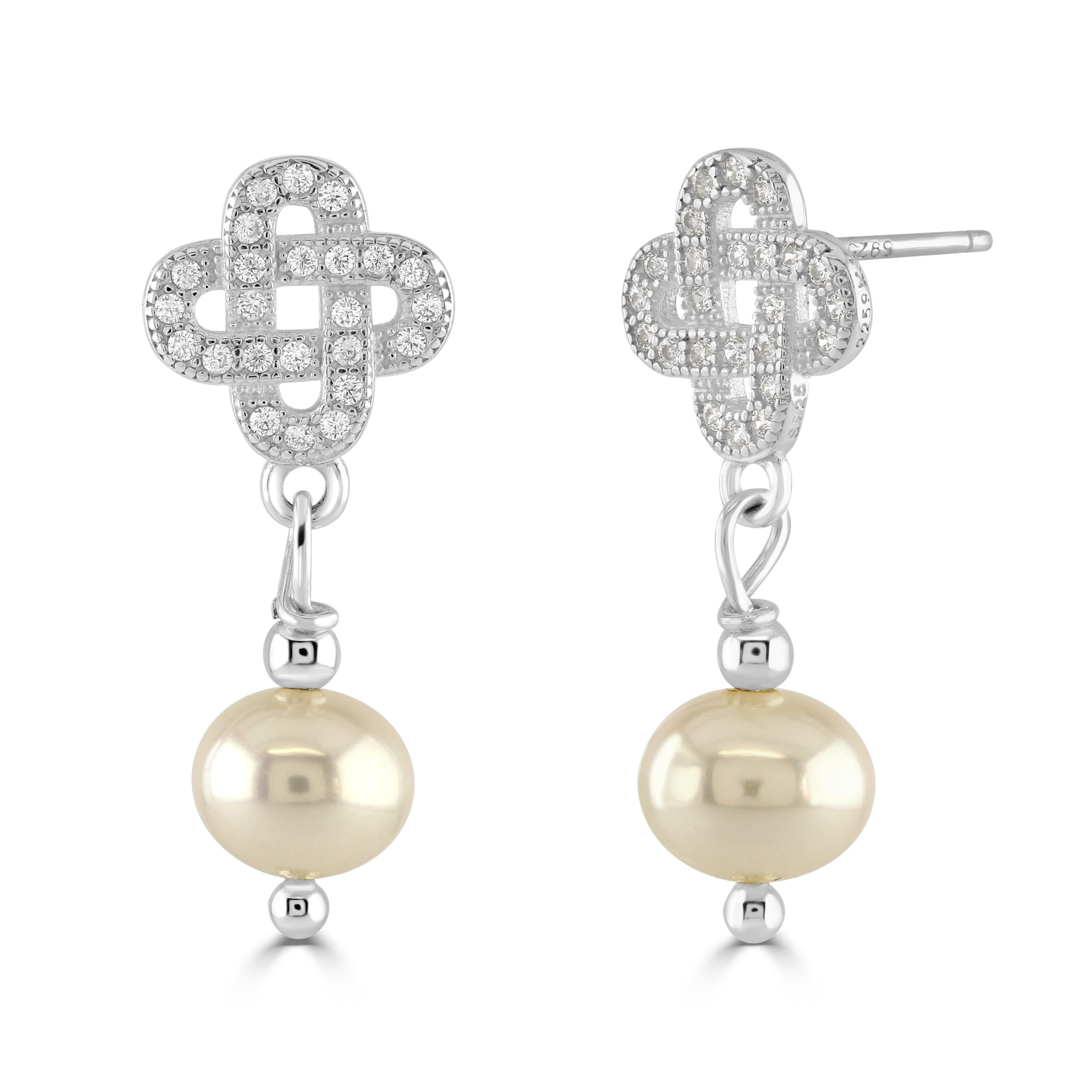 charlotte pearl earrings - pearl and sparkle earrings from Flutterby