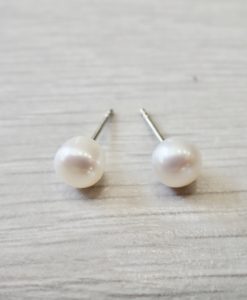 Cream Pearl Stud Earrings