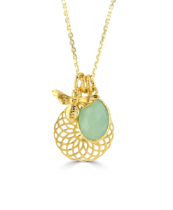 Beatrice Aqua Charm Necklace