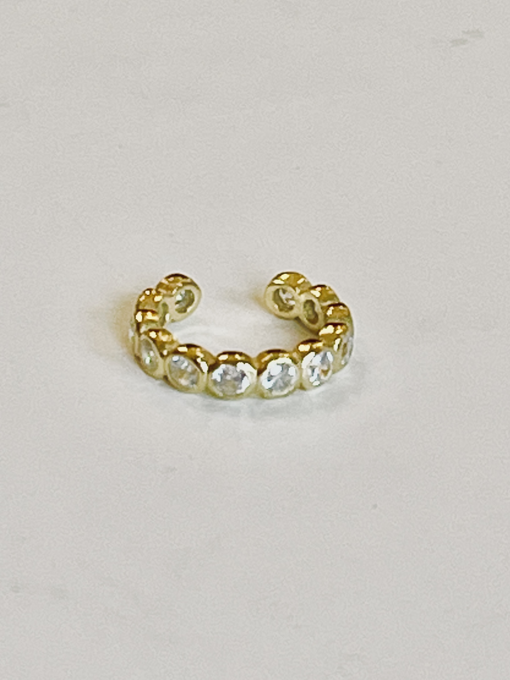 Gold Cubic Zirconia Ear Cuff - Flutterby Jewellery
