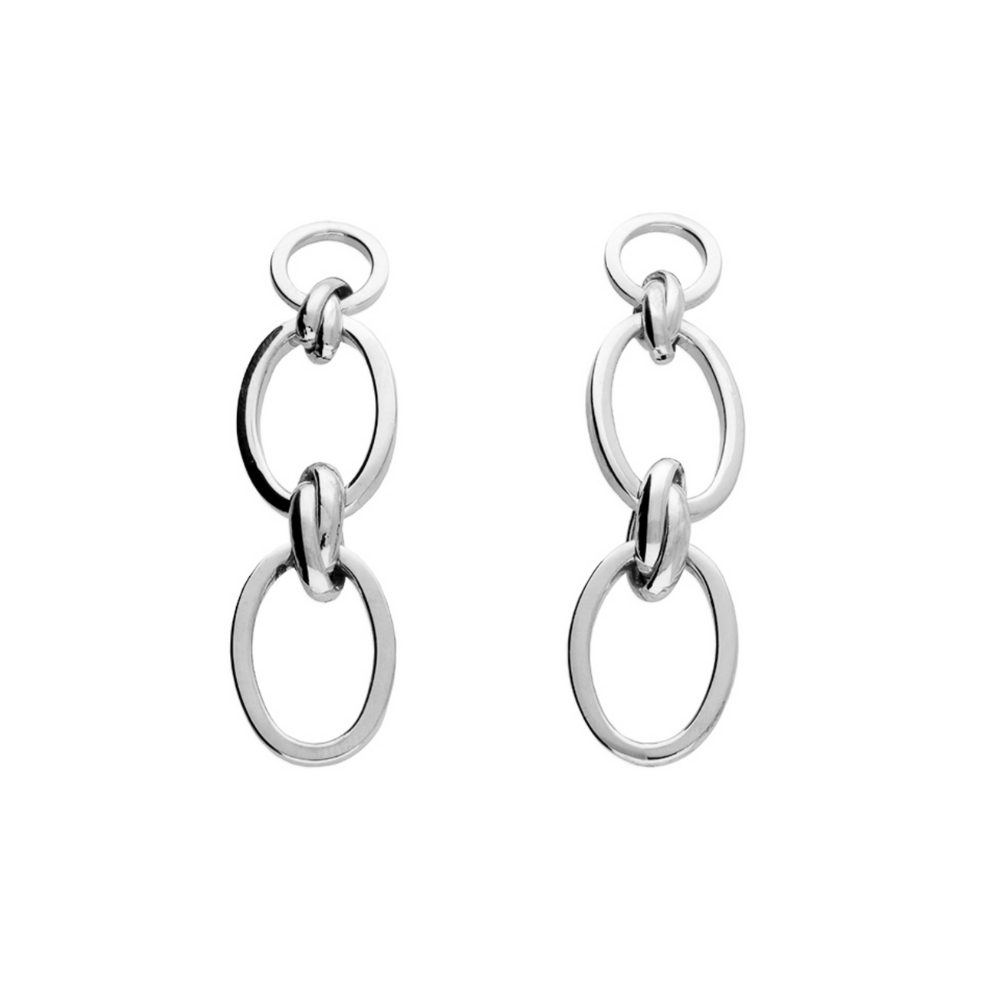 Lulu Silver Link Earrings - Flutterby Jewellery
