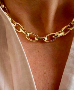 Poppy Gold Link Chain Necklace