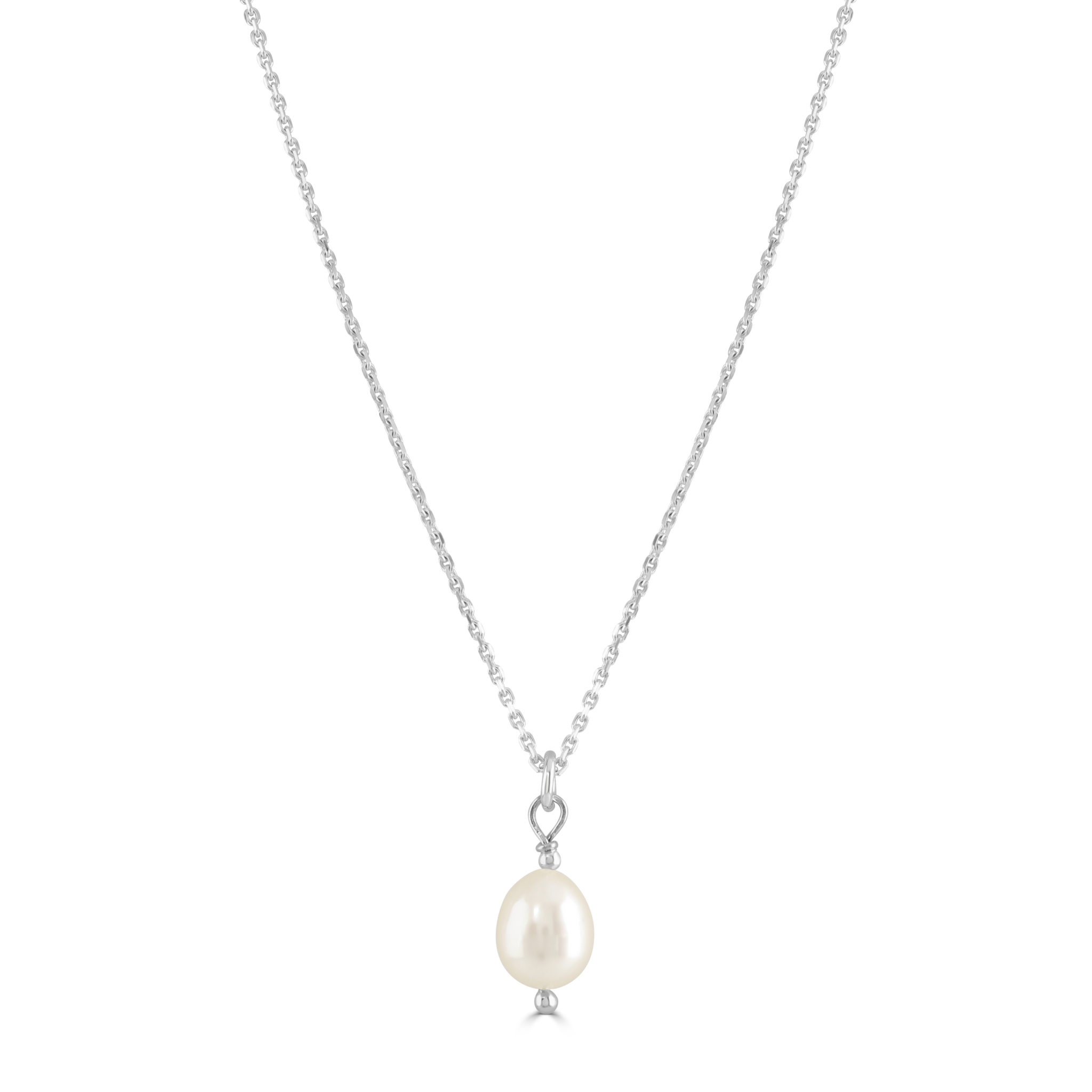 Single Pearl Necklace - Beautiful Lustre - Flutterby Jewellery