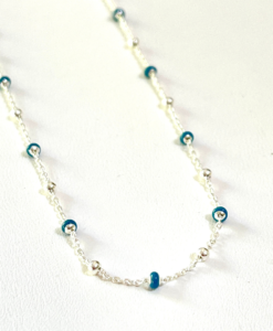 Josie Silver Blue Necklace