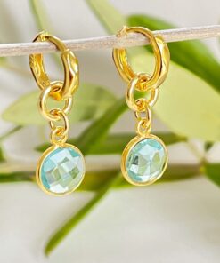 Kitty Gold Charm Huggie Earrings