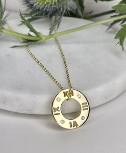 Roman Numeral Necklace - Gold