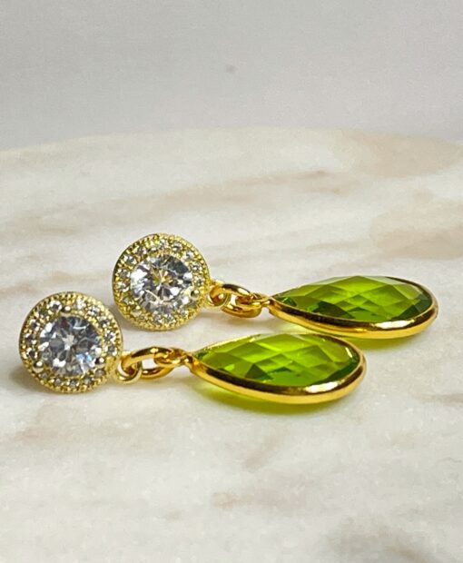 Tara Green Gold Earrings